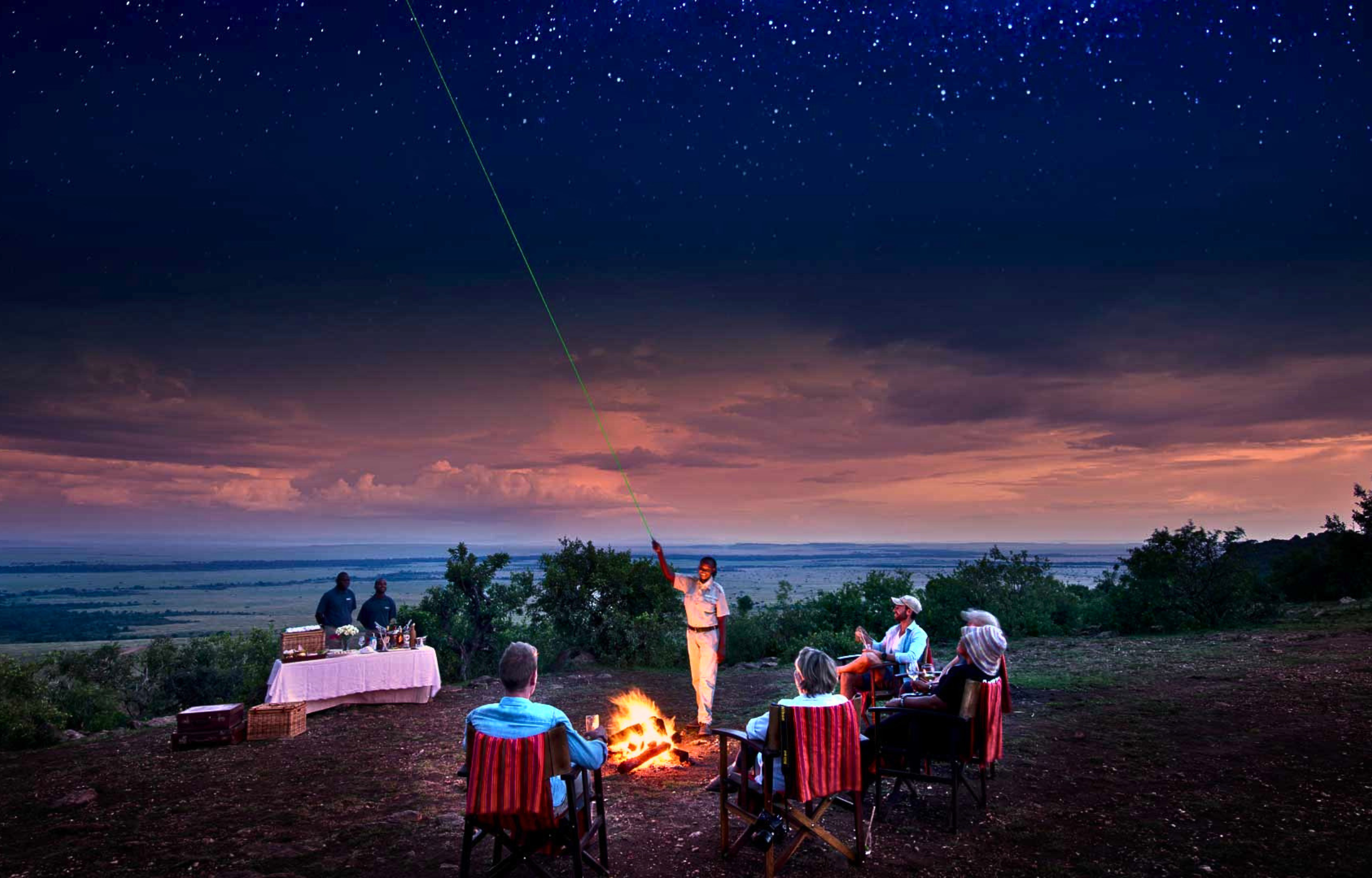 Stargazing Dinner — Dining under the brilliance of the equatorial Milky Way.